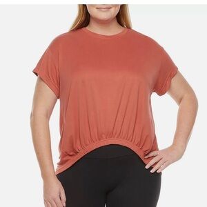 STYLUS Terracotta Short Sleeve Top